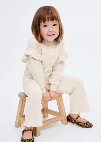 Pantalon en coton tricoté