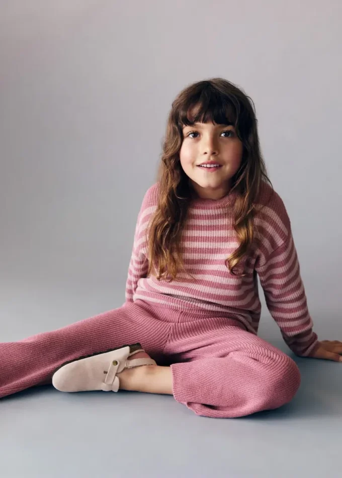 Pantalon en coton tricoté