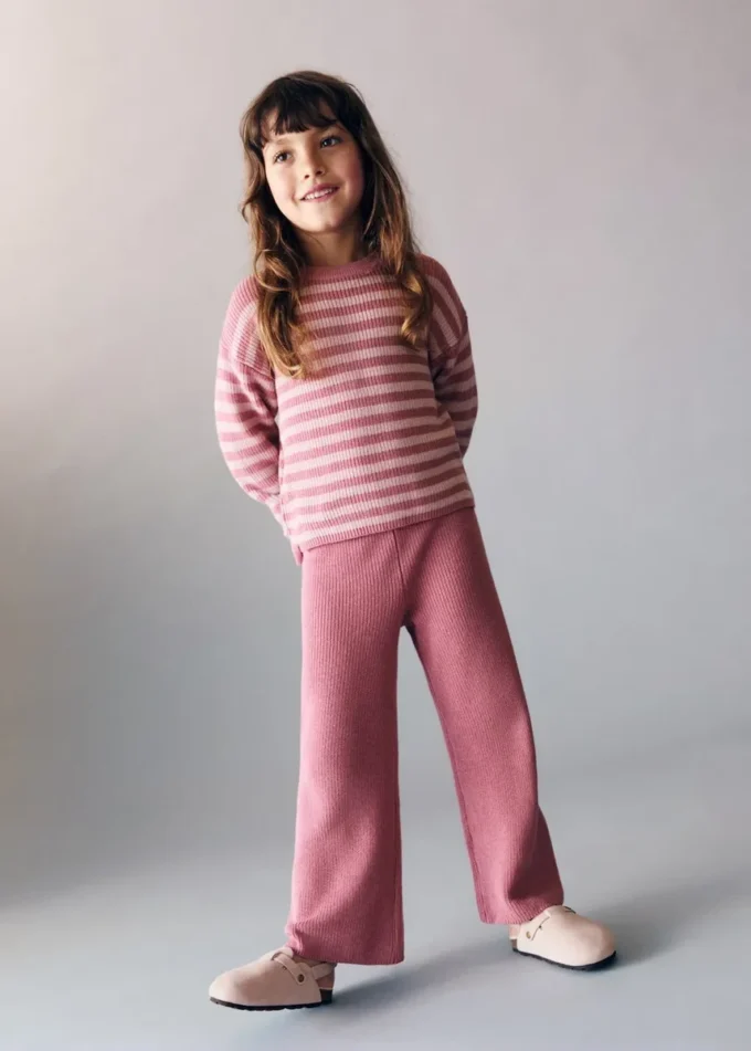 Pantalon en coton tricoté
