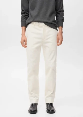 Pantalon en coton velours côtelé coupe classique Pantalon en coton velours côtelé coupe classique