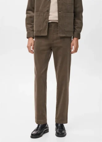Pantalon en coton velours côtelé coupe classique Pantalon en coton velours côtelé coupe classique