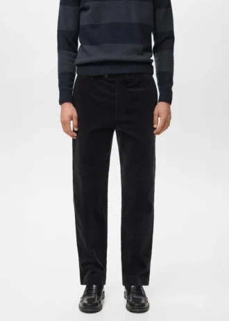 Pantalon en coton velours côtelé coupe classique Pantalon en coton velours côtelé coupe classique