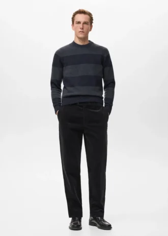 Pantalon en coton velours côtelé coupe classique Pantalon en coton velours côtelé coupe classique