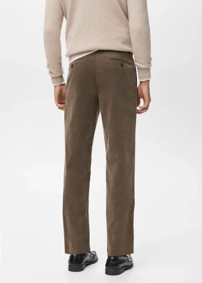 Pantalon en coton velours côtelé coupe classique Pantalon en coton velours côtelé coupe classique