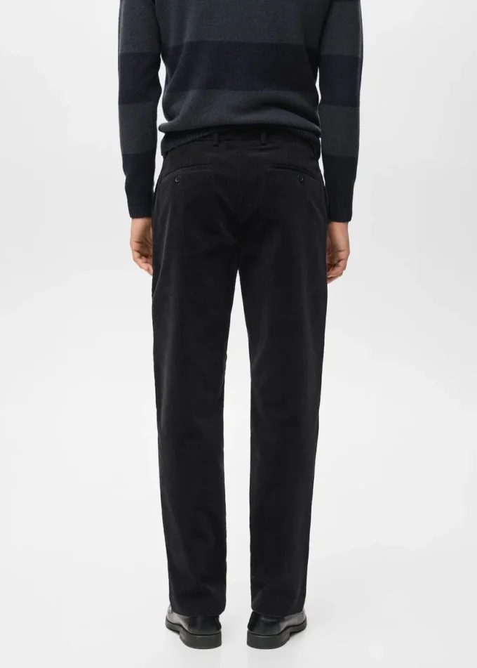 Pantalon en coton velours côtelé coupe classique Pantalon en coton velours côtelé coupe classique