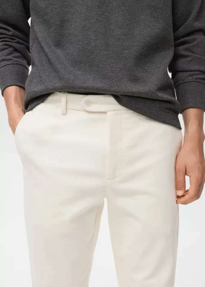 Pantalon en coton velours côtelé coupe classique Pantalon en coton velours côtelé coupe classique