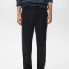 Pantalon en flanelle à pinces, coupe droite Pantalon en flanelle à pinces, coupe droite