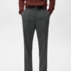 Pantalon en flanelle à pinces, coupe droite Pantalon en flanelle à pinces, coupe droite
