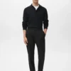 Pantalon en flanelle à pinces, coupe droite Pantalon en flanelle à pinces, coupe droite
