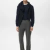 Pantalon en flanelle à pinces, coupe droite Pantalon en flanelle à pinces, coupe droite