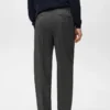 Pantalon en flanelle à pinces, coupe droite Pantalon en flanelle à pinces, coupe droite