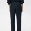 Pantalon en flanelle à pinces, coupe droite Pantalon en flanelle à pinces, coupe droite