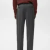 Pantalon en flanelle à pinces, coupe droite Pantalon en flanelle à pinces, coupe droite