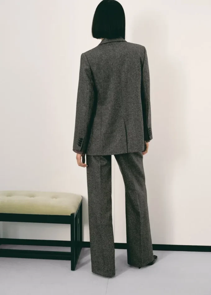 Pantalon en laine mouchetée Pantalon en laine mouchetée