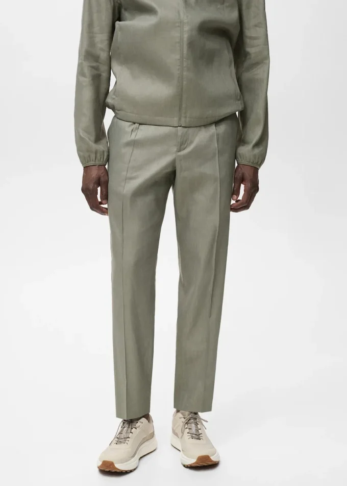 Pantalon en lin plissé Pantalon en lin plissé