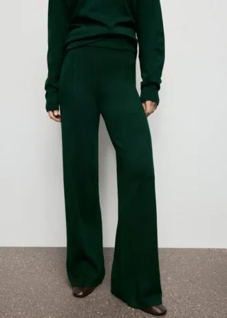 Pantalon en maille avec détails cousus