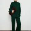 Pantalon en maille avec détails cousus Pantalon en maille avec détails cousus