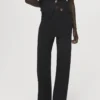 Pantalon en maille avec taille élastiquée Pantalon en maille avec taille élastiquée