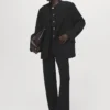 Pantalon en maille avec taille élastiquée Pantalon en maille avec taille élastiquée