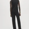 Pantalon en maille avec taille élastiquée Pantalon en maille avec taille élastiquée