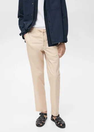 Pantalon en popeline de coton