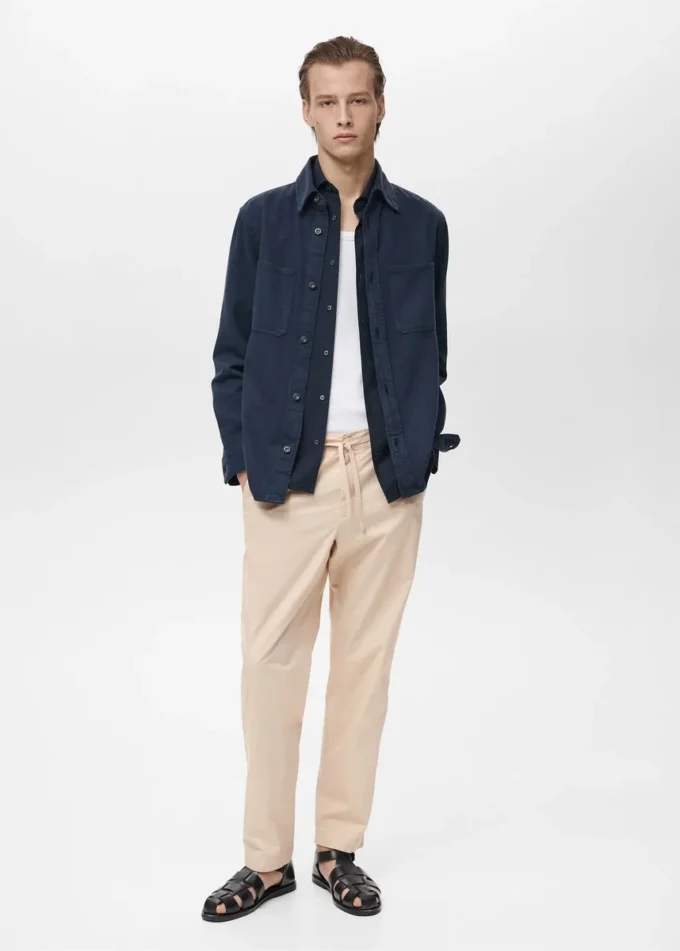 Pantalon en popeline de coton Pantalon en popeline de coton