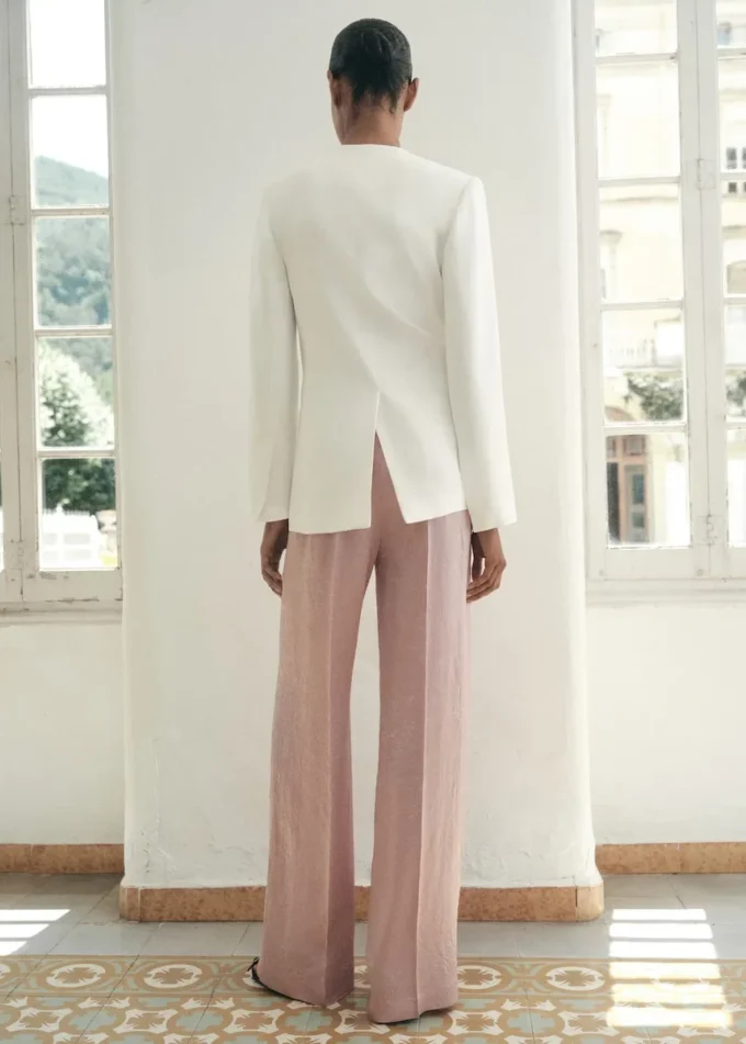 Pantalon en satin effet froissé Pantalon en satin effet froissé