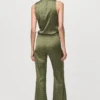 Pantalon en satin à imprimé géométrique Pantalon en satin à imprimé géométrique
