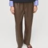 Pantalon en simili cuir avec taille élastique Pantalon en simili cuir avec taille élastique