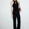 Pantalon en velours avec détails coutures Pantalon en velours avec détails coutures