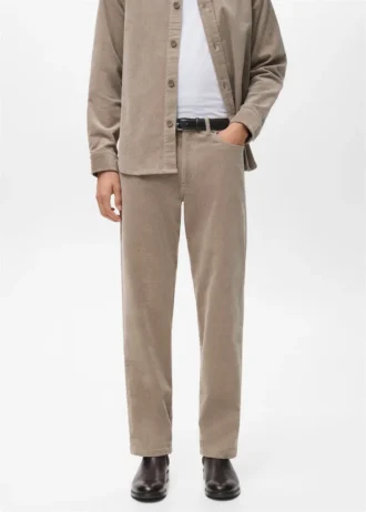 Pantalon en velours côtelé coupe classique