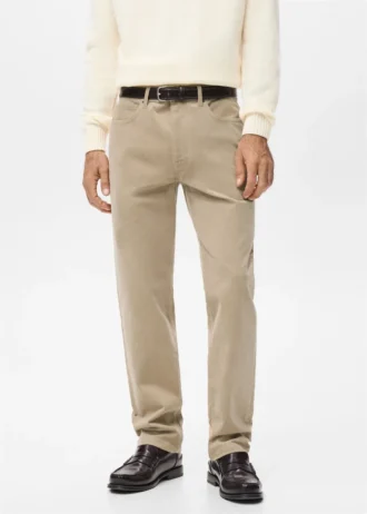 Pantalon en velours côtelé coupe classique