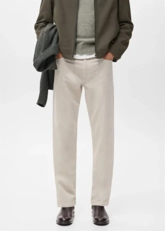 Pantalon en velours côtelé coupe classique