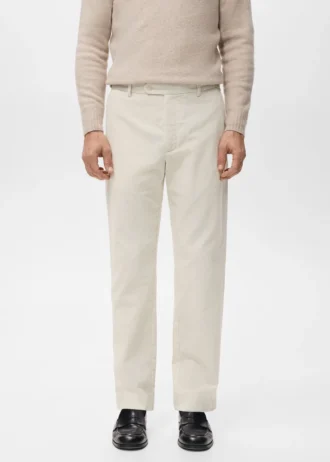 Pantalon en velours côtelé coupe classique