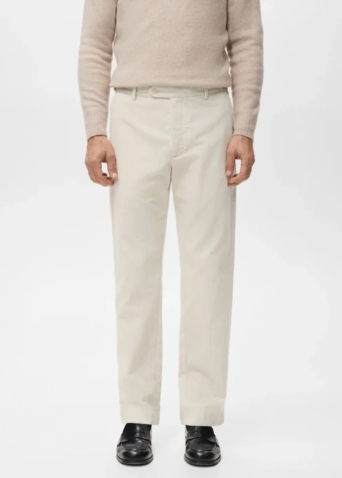 Pantalon en velours côtelé coupe classique Pantalon en velours côtelé coupe classique