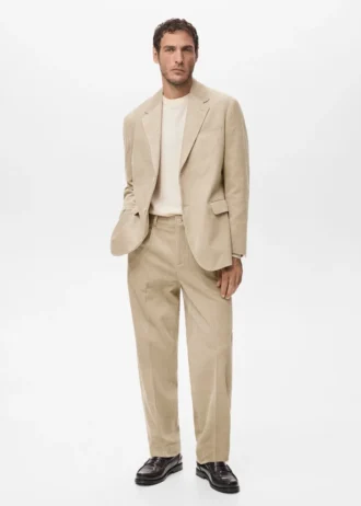 Pantalon en velours côtelé coupe classique