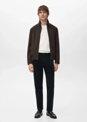 Pantalon en velours côtelé coupe classique