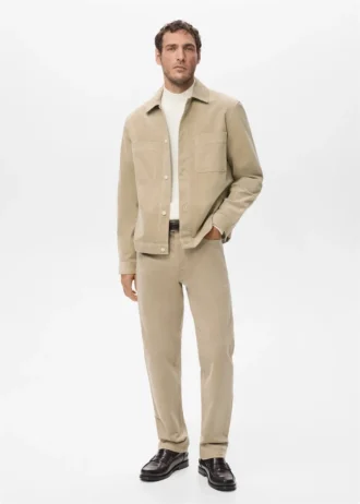Pantalon en velours côtelé coupe classique