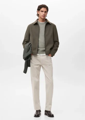 Pantalon en velours côtelé coupe classique