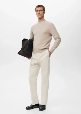 Pantalon en velours côtelé coupe classique