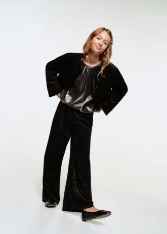 Pantalon en velours lurex