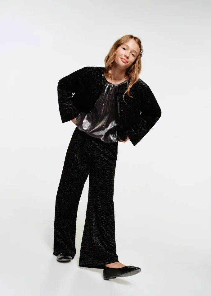 Pantalon en velours lurex Pantalon en velours lurex