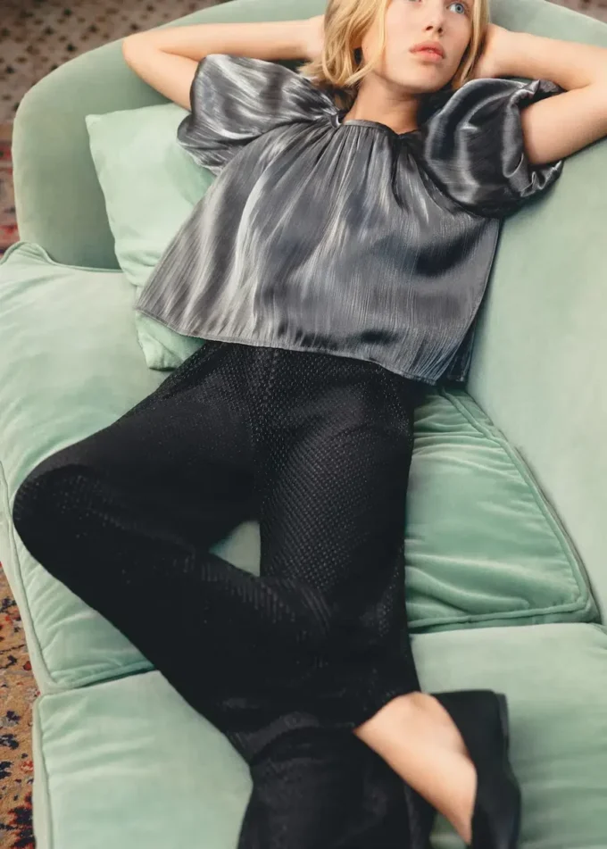 Pantalon en velours lurex Pantalon en velours lurex