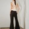 Pantalon fluide à fentes latérales Pantalon fluide à fentes latérales