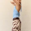 Pantalon fluide imprimé zèbre Pantalon fluide imprimé zèbre