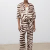 Pantalon fluide imprimé zèbre Pantalon fluide imprimé zèbre