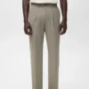 Pantalon fluide à jambes droites et plis Pantalon fluide à jambes droites et plis
