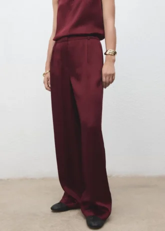 Pantalon large en satin