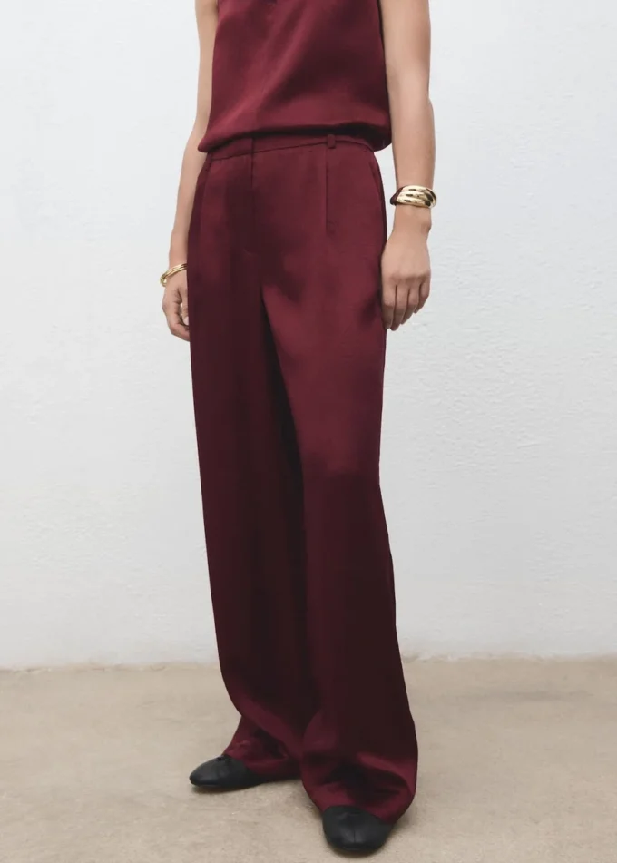 Pantalon large en satin Pantalon large en satin
