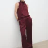 Pantalon large en satin Pantalon large en satin